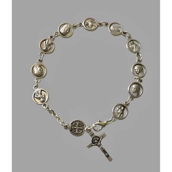 Our Lady- Divine Mercy Rosary Bracelet -stainless Steel – Blessed in Medjugorje - Picture 1 of 10